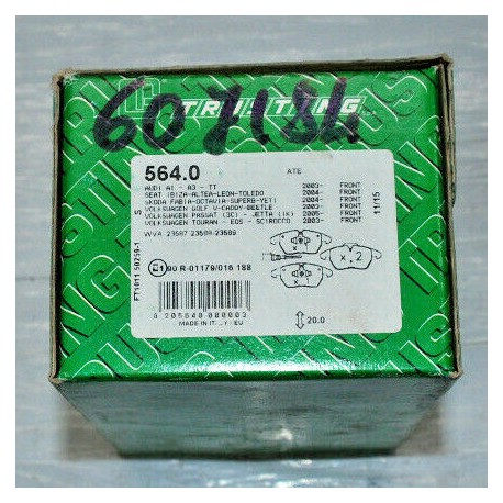 564.0 TRASTING KIT PASTIGLIE FRENO PER VW GOLF SEAT LEON AUDI A1 A3 SKODA YETI