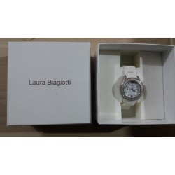OROLOGIO LAURA BIAGIOTTI NUOVO DONNA CINTURINO BIANCO