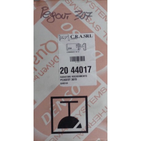 2044017 DENSO  Scambiatore calore, Riscaldamento abitacolo  PER  PEUGEOT  307
