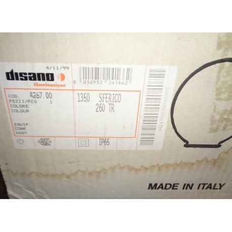 DISANO ILLUMINAZIONE ART.1313-1318  DIFFUSORE SFERICO DIAMETRO 260 NO BUSTA