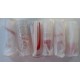 GUZZINI ART.28690165 SET 6 FLUTE "TABLE ART" 65 ROSSO TRASPARENTE