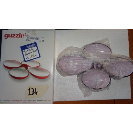 GUZZINI ART.23650059 SET 2 CONTENITORI ANTIPASTI V59 MALVA/ROSA