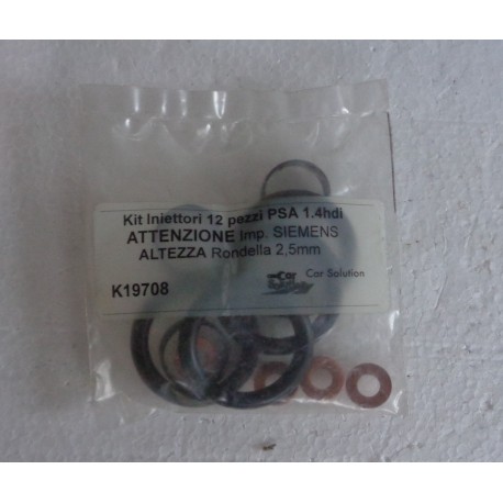 CAR SOLUTION K19708  KIT INIETTORI 12 PEZZI PER PSA 1.4HDI IMPIANTO SIEMENS