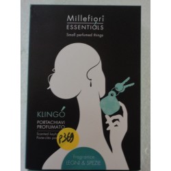 15PCLS LEGNI E SPEZIE MILLEFIORI ESSENTIALS KLINGO' PORTACHIAVI PROFUMATO