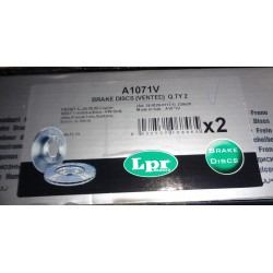 LPR A1071V Disco freno 2pz PER AUDI 80 VW GOLF I II III POLO III PASSAT