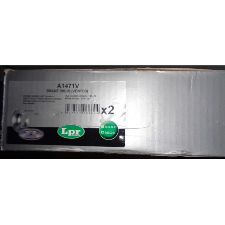 LPR A1471V Disco freno 2pz PER AUDI A3 SEAT SKODA VW GOLF IV