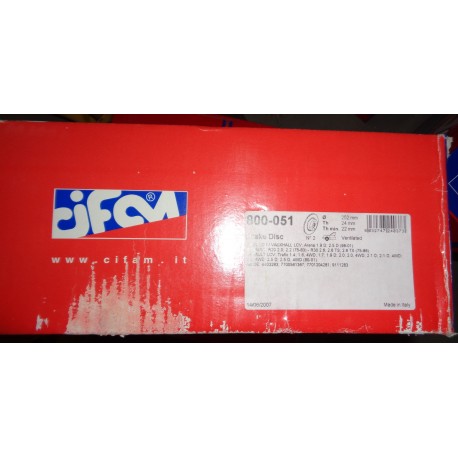 CIFAM 800-051 Disco freno 2PZ PER OPEL ARENA RENAULT TRAFIC I 7701204281