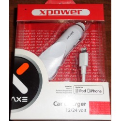 XPOWER CARICABATTERIA DA AUTO 12/24 VOLT PER IPHONE CVTIPHS