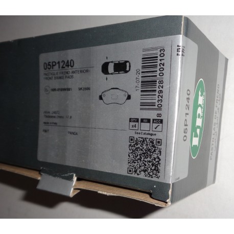 05P1240 LPR  Kit pastiglie freno PER FIAT Panda II Hatchback (169)