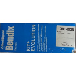 381403B BENDIX Kit freno a tamburo PER PEUGEOT 206 (2A/C) 69-89 CV