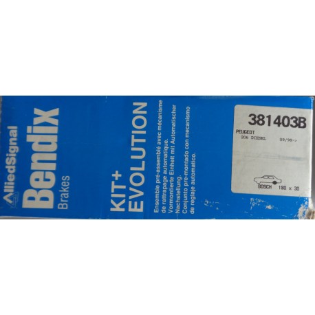 381403B BENDIX Kit freno a tamburo PER PEUGEOT 206 (2A/C) 69-89 CV