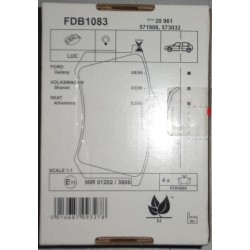 FDB1083 FERODO Kit pastiglie freno PER AUDI VW CITROEN PEUGEOT Ulysse PHEDRA