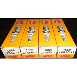 NGK 1669 LFR5E-11  4X Candela accensione PER NISSAN Micra III NOTE