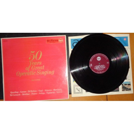 50 YEARS OF GREAT OPERATIC SINGING TENORS RCA VICTOR LP VINILE LM2372 RED SEAL USATO
