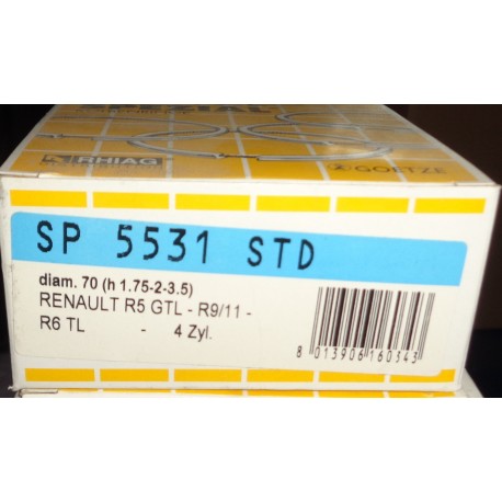GOETZE SP 5531 STD  Fasce elastiche PER RENAULT R5 GTL R9/11 R6 TL