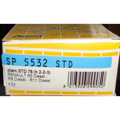 GOETZE SP 5532 STD  Fasce elastiche PER RENAULT R5 R9 R11 DIESEL