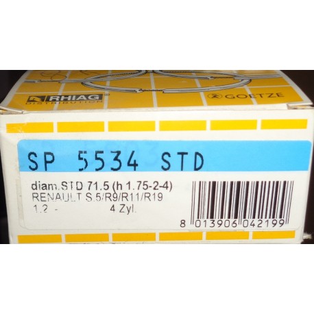 GOETZE SP 5534 STD Fasce elastiche PER RENAULT S5 R19 R9 R11