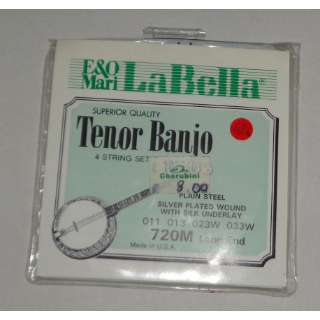 LA BELLA 720M TENOR BANJO 4 STRING SET MUTA