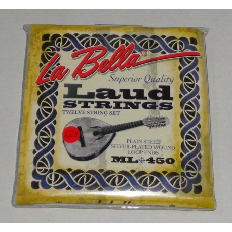 LA BELLA ML450 LAUD STRINGS 12 STRING SET MUTA