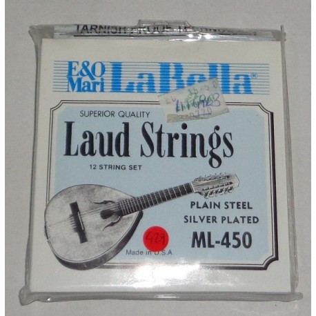 LA BELLA ML450-456 LAUD STRINGS 12 STRING SET MUTA
