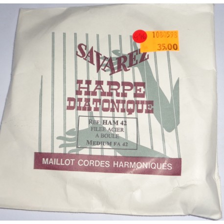 SAVAREZ HARPE DIATONIQUE HAM 42 MEDIUM FA 42 FILEE SOIE ET ACIER A BOULE