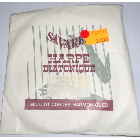 SAVAREZ HARPE DIATONIQUE MEDIUM SOL 41 FILEE SOIE ET ACIER A BOULE