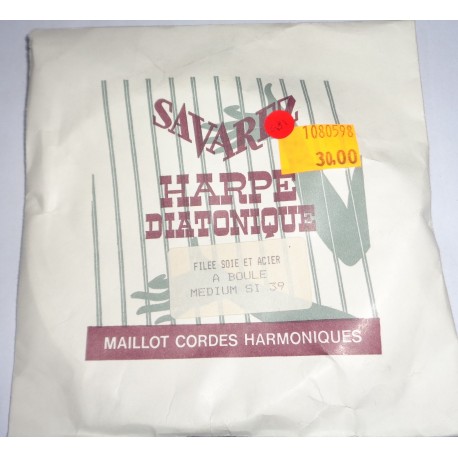 SAVAREZ HARPE DIATONIQUE MEDIUM SI 39 FILEE SOIE ET ACIER A BOULE