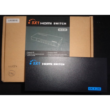 LENKENG LKV501E 5X1 HDMI SWITCH CON TELECOMANDO