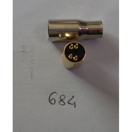 16-020 CONNETTORE DIN PLUG SVHS PLACCATO OR