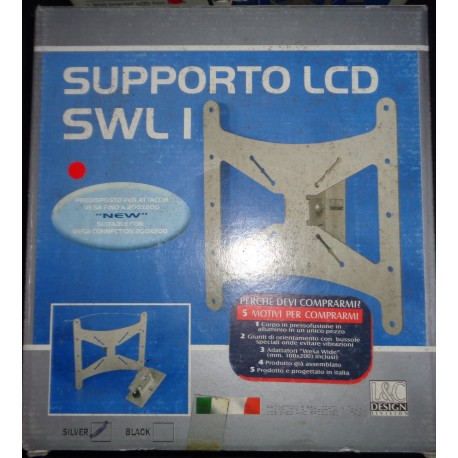 IMT SUPPORTO LCD SWL 1 STAFFA FISSA SILVER