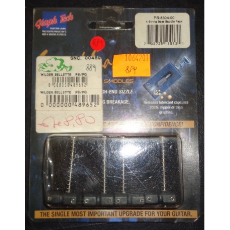 GRAPH TECH STRING SAVER PS8304-00 4 STRING BASS SADDLE PACK