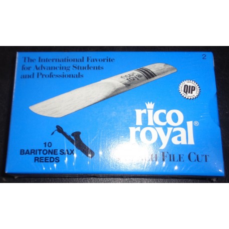 RICO RICO ROYALE 10 BARITONE SAX REEDS 2 FRENCH FILE CUT