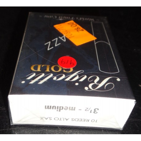 RIGOTTI GOLD REEDS Bb ALTO SAX 3  1/2 MEDIUM NON SIGILLATO
