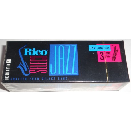 RICO SELECT BARITONE SAX 3 MED 5 FILED REEDS RSF05BSX3M