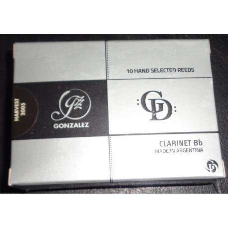 GONZALEZ 10 HAND SELECTED REEDS CLARINET Bb 3 1/4  25