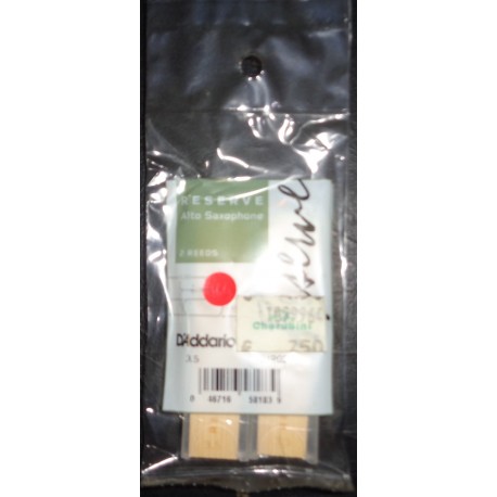 D'ADDARIO RESERVE ALTO SAXOPHONE 2 REEDS 3.5 DJR0235