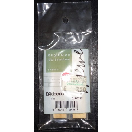D'ADDARIO RESERVE ALTO SAXOPHONE 2 REEDS 3.0 DJR0235