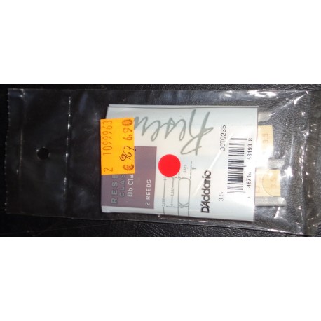D'ADDARIO RESERVE Bb CLARINET 2 REEDS 3.5 DCT0235