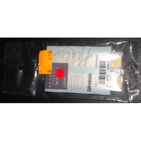 D'ADDARIO RESERVE Bb CLARINET 2 REEDS 3.5+ DCT02355