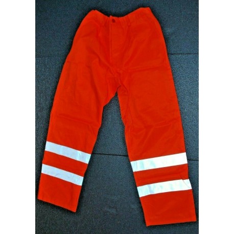 ART. 385 PANTALONE DA LAVORO COTONE/POLIESTERE ARANCIONE AD ALTA VISIBILITA'