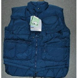 GIUBBETTO INVERNALE SMANICATO IMBOTTITO BLU CON TASCHE DA LAVORO art. 948  