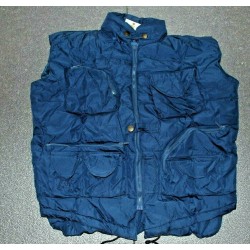GIUBBETTO INVERNALE SMANICATO IMBOTTITO BLU CON TASCHE DA LAVORO art. 948 B 