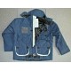 GIACCONE/ GIUBBETTO INVERNALE IMBOTTITO BLU CON CAPPUCCIO DA LAVORO art. 999  