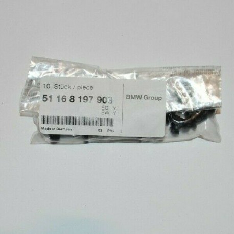 51168197908 RIVETTO AD ESPANSIONE COFANO MOTORE (8 PEZZI) NUOVO ORIGINALE BMW