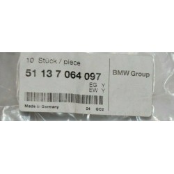 51137064097 CLIP DI FISSAGGIO STRISCE COPERTURA TETTO(10 PZ) NUOVO ORIGINALE BMW