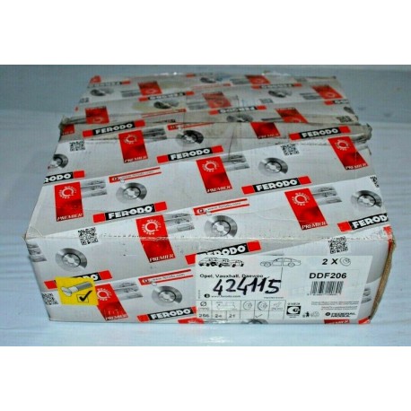 DDF206 FERODO 2 DISCO FRENO (COPPIA) NUOVO PER CHEVROLET, DAEWOO, OPEL, VAUXHALL