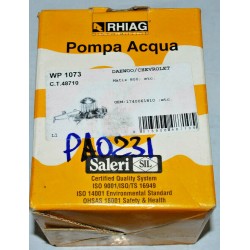 WP1073 POMPA ACQUA RHIAG PER CHEVROLET DAEWOO AVEO MATIZ KALOS SPARK TICO 