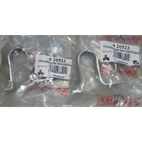 02.0523 CAUTEX 2x STAFFA GOMMA BARRA STAB. PER RENAULT MEGANE II