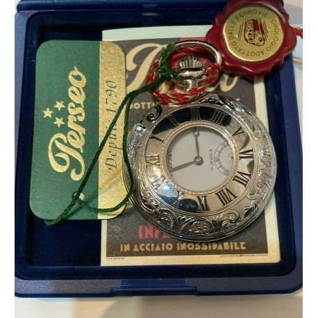 OROLOGIO DA TASCA SAVONETTE PERSEO MOD. HUNTER NUOVO MECCANICO CARICA MANUALE 