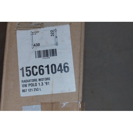 15C61046 867121253L Radiatore PRESENTA AMMACCATURE ALETTE PER VW POLO II
